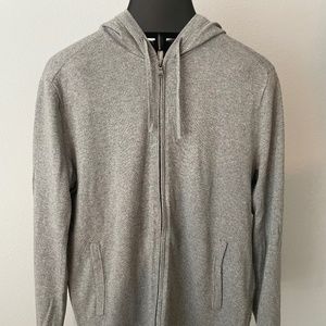 Banana Republic Men's Medium Gray Full Zipper Hoodie